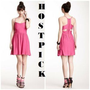 🦄 BCBGeneration Wild Rose Pink Cutout T-Back Dress Size 4 NWT Barbiecore Beauty